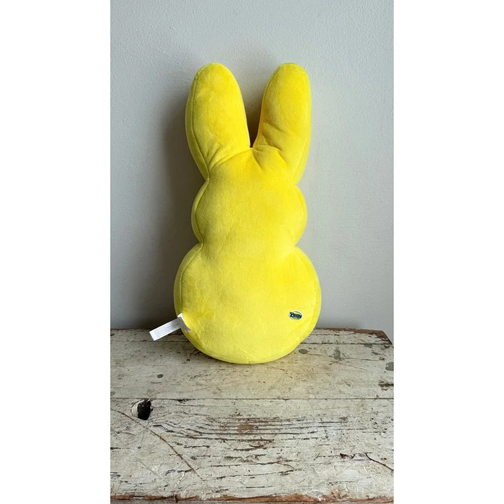 Peeps Yellow Bunny Plush Stuffed Animal Pillow Easter Large 19